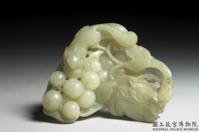 图片[2]-Jade squirrel and grapes, Ming to Qing dynasty, 1368-1911-China Archive